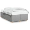 vidaXL Estructura de cama sin colch&oacute;n tela gris claro 120x200 cm