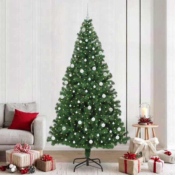 vidaXL &Aacute;rbol de Navidad artificial Verde 240 cm PVC y Acero y Pl&aacute;stico