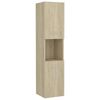 vidaXL Armario de ba&ntilde;o madera contrachapada roble Sonoma 30x30x130 cm
