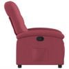vidaXL Sillón reclinable de tela rojo tinto