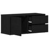 vidaXL Gabinete de TV Roble Negro 80 x 34 x 36 cm Madera contrachapada
