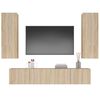 vidaXL Set de muebles para TV 4 pzas madera contrachapada roble Sonoma