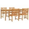 vidaXL Conjunto de Comedor de Jard&iacute;n 5 pcs Marr&oacute;n
