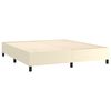 vidaXL Cama box spring con colch&oacute;n cuero sint&eacute;tico crema 180x200 cm