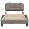 vidaXL Estructura de cama sin colch&oacute;n Hvar tela gris taupe 90x190 cm