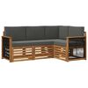 vidaXL Conjunto de sof&aacute;s de exterior 4 uds. Poli&eacute;ster