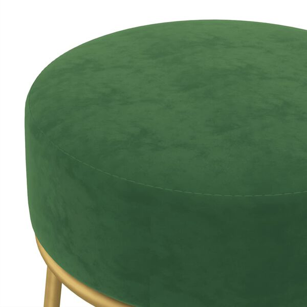 vidaXL Hocker redondo verde terciopelo