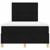 vidaXL Cama Box Spring LED con colch&oacute;n Negro 120 x 200 cm tela
