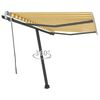 vidaXL Toldo de pie retr&aacute;ctil manual amarillo y blanco 350x250 cm
