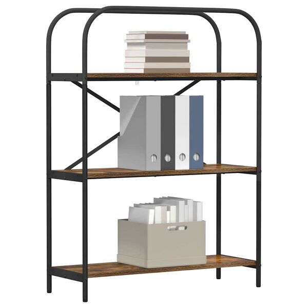 vidaXL Estante de libros Roble ahumado 80 x 30 x 109 cm