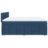 vidaXL Cama box spring con colch&oacute;n tela azul 200x200 cm