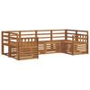 vidaXL Conjunto de sof&aacute;s de exterior 6 uds. Natural