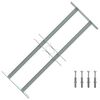 vidaXL Reja de seguridad ajustable ventana con 2 barras 500-650 mm