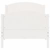 vidaXL Estructura de cama sin colch&oacute;n madera maciza blanca 75x190 cm