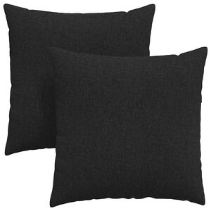 vidaXL Cojines de sof&aacute; 2 pcs Negro 60 x 60 cm tela