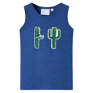 vidaXL Camiseta de tirantes infantil azul oscuro melange 104