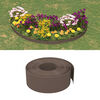 vidaXL Borduras de jardín 2 uds polietileno marrón 10 m 20 cm