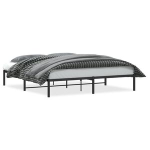 vidaXL Estructura de cama de metal negro 180x200 cm