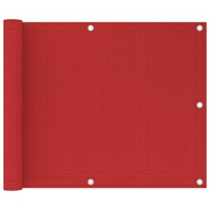 vidaXL Toldo para balc&oacute;n HDPE rojo 75x300 cm