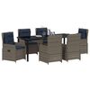 vidaXL Conjunto de Comedor de Jard&iacute;n 7 pcs Gris Polirat&aacute;n