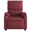 vidaXL Sillón masaje reclinable eléctrico cuero sintético rojo tinto