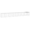 vidaXL Gallinero con techo acero galvanizado gris claro 803x98x90 cm