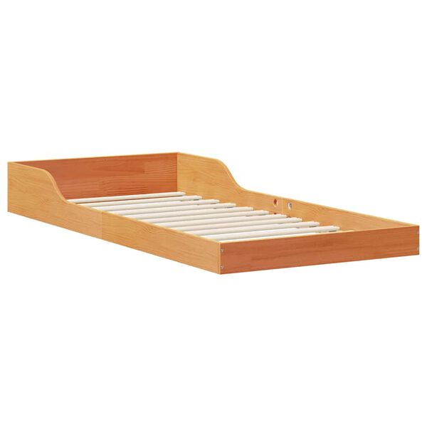 vidaXL Estructura de cama Marrón cera 80 x 220 cm