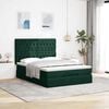 vidaXL Estructura cama otomana colchones terciopelo verde oscuro