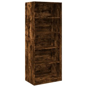 vidaXL Armario madera de ingenier&iacute;a color roble ahumado 80x50x200 cm