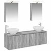 vidaXL Juego de Muebles de Ba&ntilde;o 5 uds. Sonoma gris