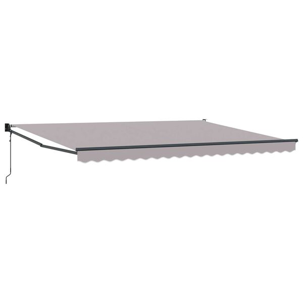 vidaXL Toldo Gris claro 4,5 x 3 m Poliester y metal