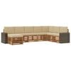 vidaXL Conjunto de sof&aacute;s de exterior con coj&iacute;n 8 pcs Natural y Beige