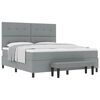 vidaXL Cama tipo Box Spring con cabecera Gris Claro 180 x 200 cm tela