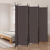 vidaXL Biombo divisor de 6 paneles de tela marr&oacute;n 300x220 cm