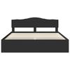 vidaXL Estructura de cama Negro 200 x 200 cm Madera de pino macizo