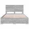 vidaXL Estructura de cama con cabecera Gris Sonoma 150 x 200 cm