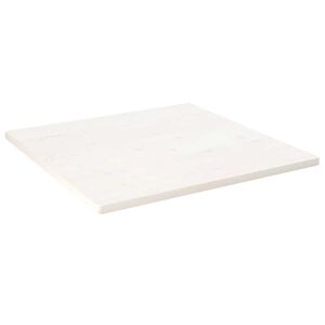 vidaXL Tablero de mesa cuadrado madera maciza pino blanco 70x70x2,5 cm