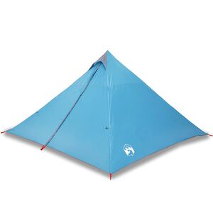 vidaXL Tienda de campa&ntilde;a familiar tipi 7 personas impermeable azul