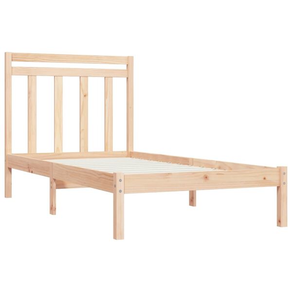 vidaXL Estructura de cama madera maciza 90x190 cm
