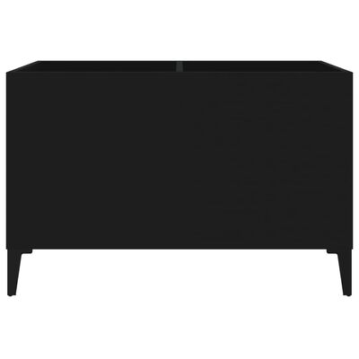 vidaXL Mueble para discos madera contrachapada negro 74,5x38x48 cm