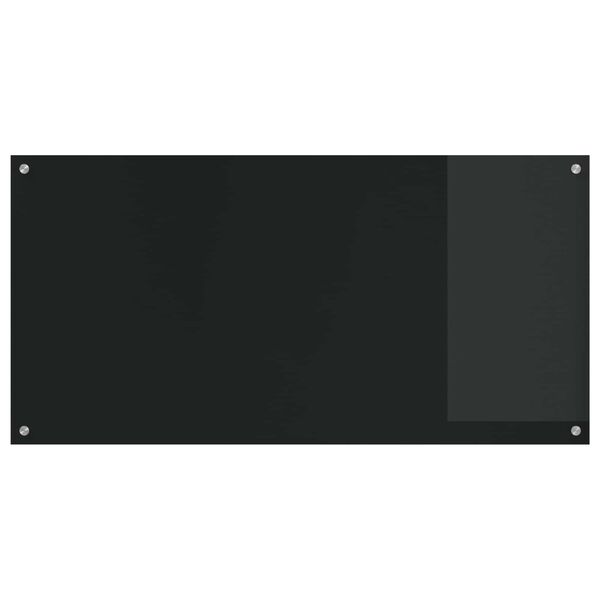 vidaXL Salpicadero de cocina Negro 120 x 60 x 0,6 cm vidrio templado