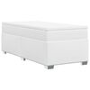 vidaXL Cama box spring con colchón cuero sintético blanco 80x200 cm