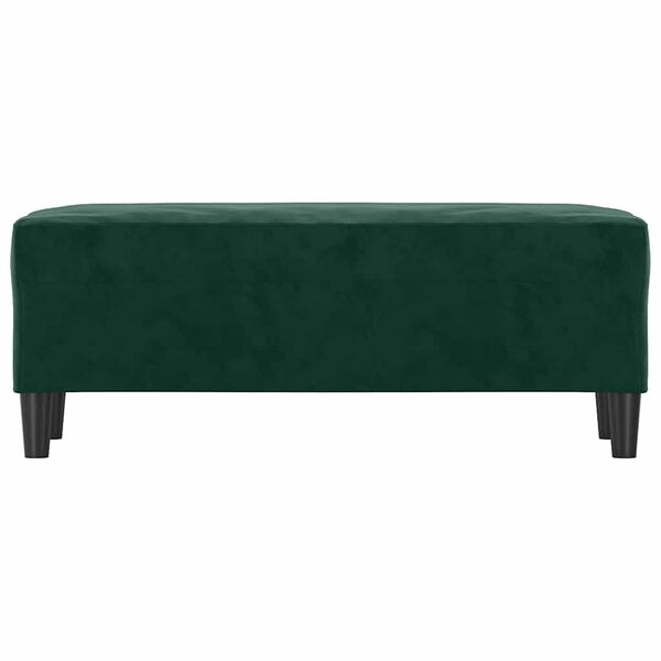 vidaXL Banco de terciopelo verde oscuro 100x35x41 cm