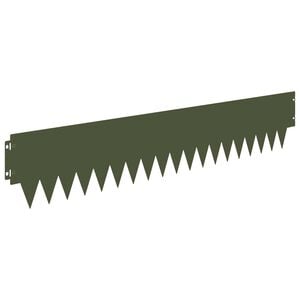 vidaXL Borde de C&eacute;sped 30 pcs 103 x 20 cm metal Verde oliva