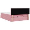 vidaXL Estructura cama otomana con colch&oacute;n terciopelo rosa 140x190 cm