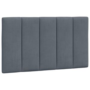vidaXL Cabecero de cama acolchado Hanko terciopelo gris oscuro 80 cm