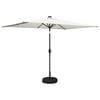vidaXL Parasol de jard&iacute;n con luces LED y base 200 x 300 cm Poli&eacute;ster