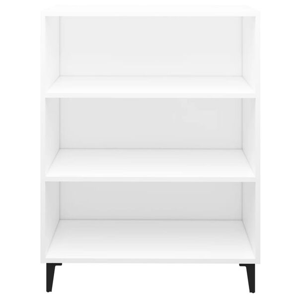 vidaXL Aparador de madera contrachapada blanco 69,5x32,5x90 cm