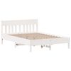 vidaXL Estructura de cama sin colch&oacute;n madera maciza blanca 120x190 cm