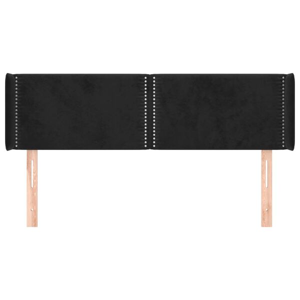 vidaXL Cabecero de terciopelo negro 147x16x78/88 cm